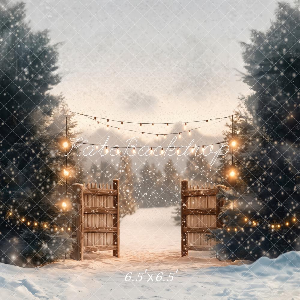 On Sale Kate Christmas Snow Farm Backdrop Designed by Emetselch -UK