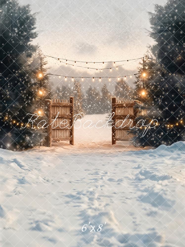 On Sale Kate Christmas Snow Farm Backdrop Designed by Emetselch -UK
