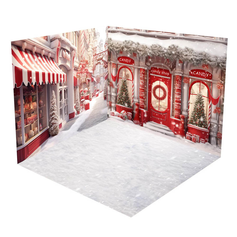 Kate Christmas Street Red Candy Shop Room Set