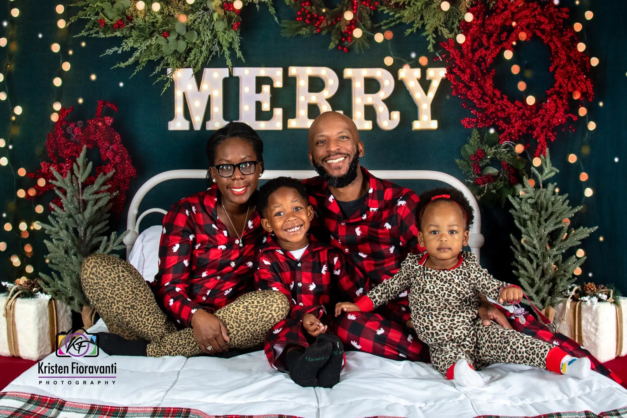 Kate Merry Christmas Fleece Backdrop Sparkle Headboard Designed By Mandy Ringe Photography -UK