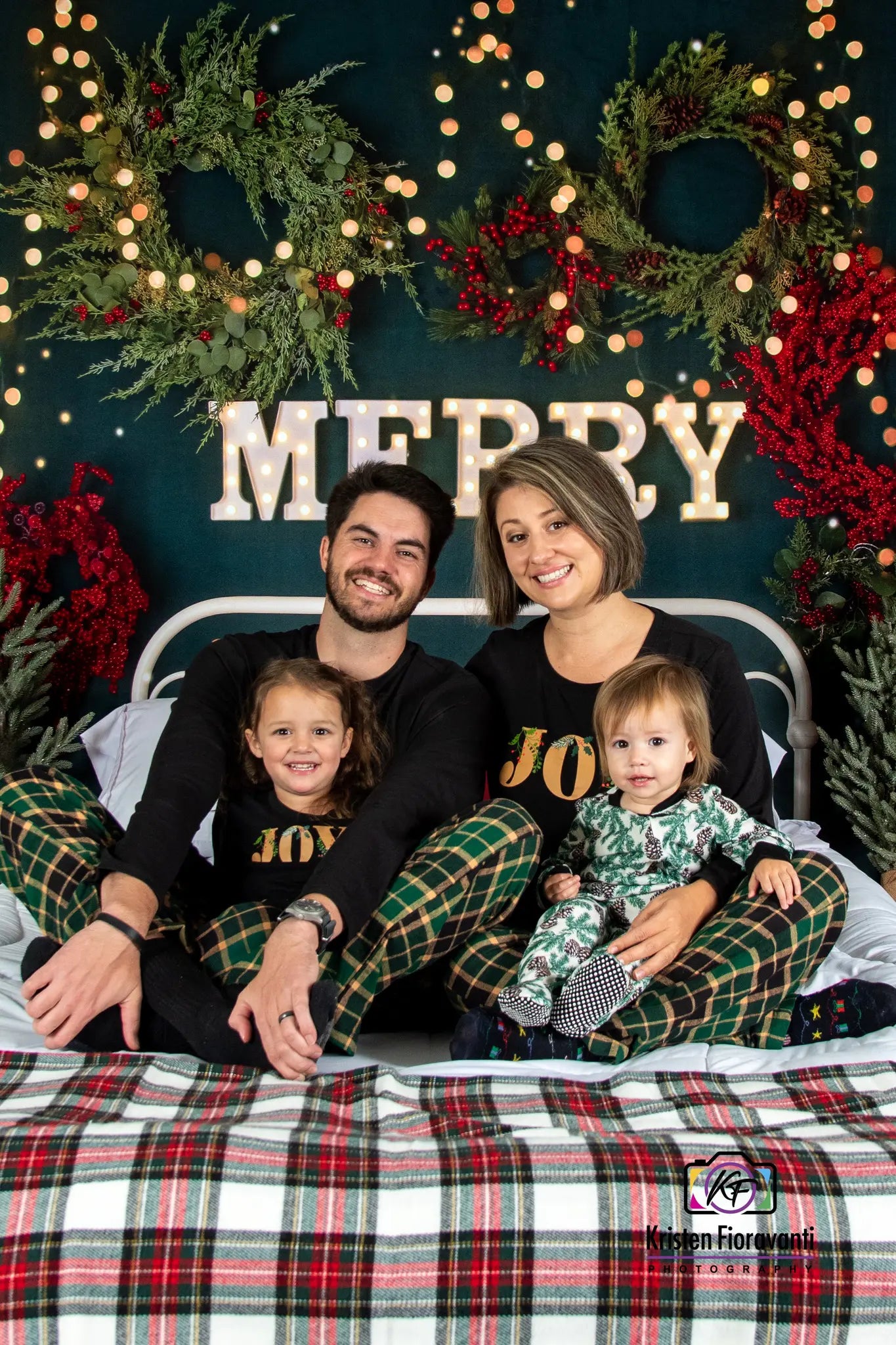 Kate Merry Christmas Fleece Backdrop Sparkle Headboard Designed By Mandy Ringe Photography -UK