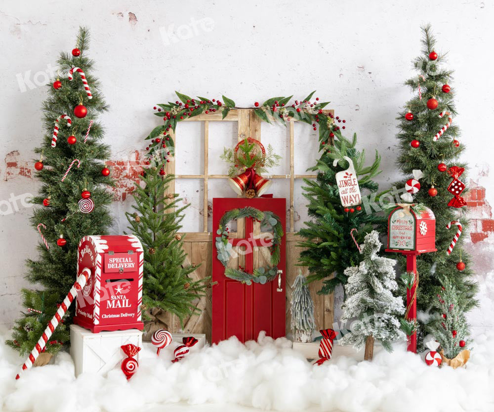 Kate Christmas Backdrop Snow Mailbox Designed by Emetselch