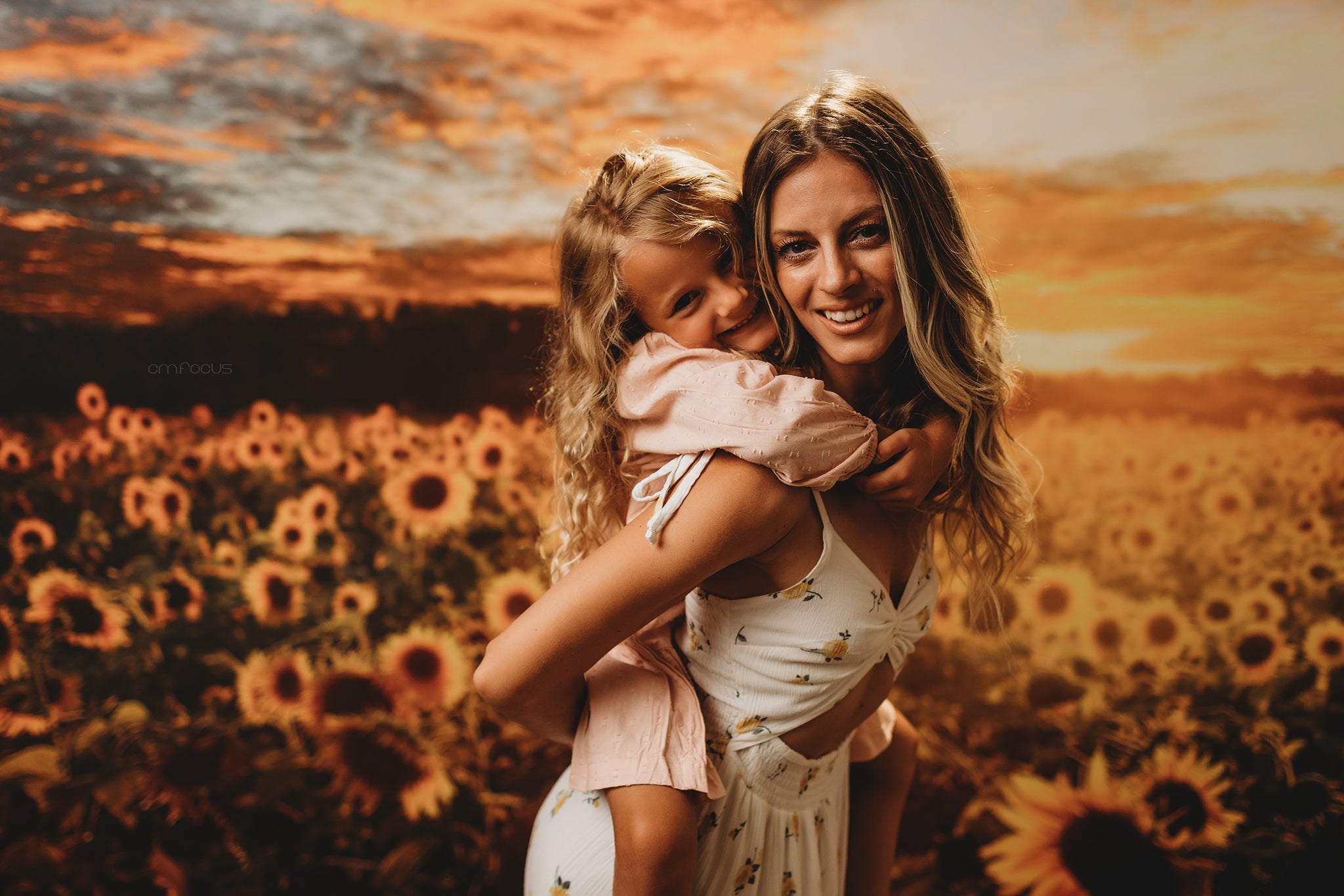 Kate Autumn/Summer Sunflower Field Sunset Backdrop by Chain Photography -UK