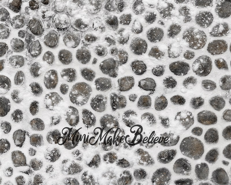 Kate Cobblestone Winter Snow Backdrop Designed by Mini MakeBelieve -UK