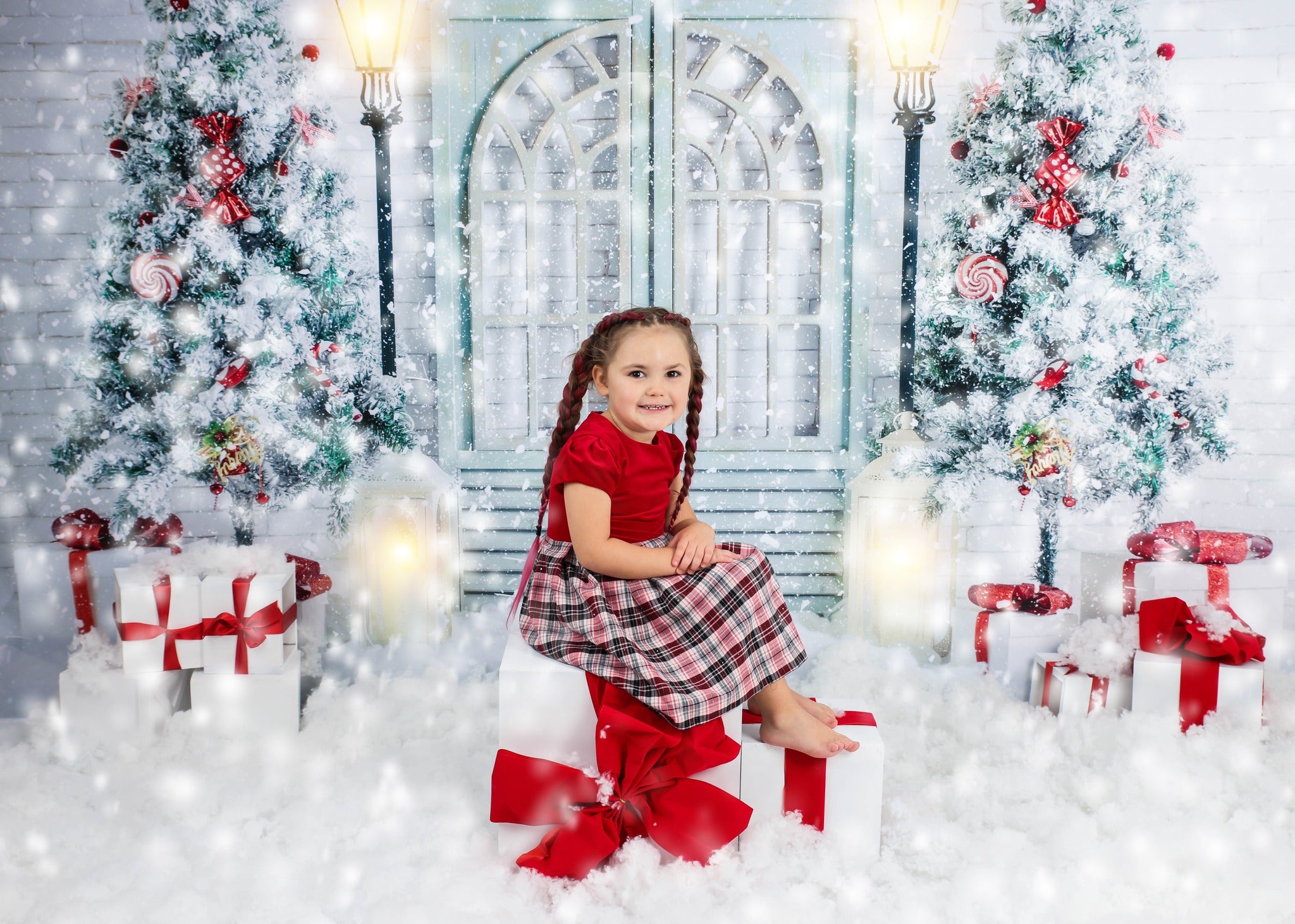 Kate Christmas Snowy Trees Backdrop Designed by Uta Mueller Photography