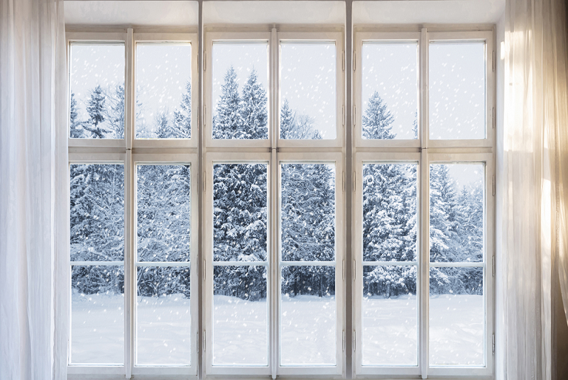 Kate Winter Snowy Outwindow Backdrop Designed by Chain Photography