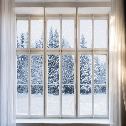 Kate Winter Snowy Outwindow Backdrop Designed by Chain Photography