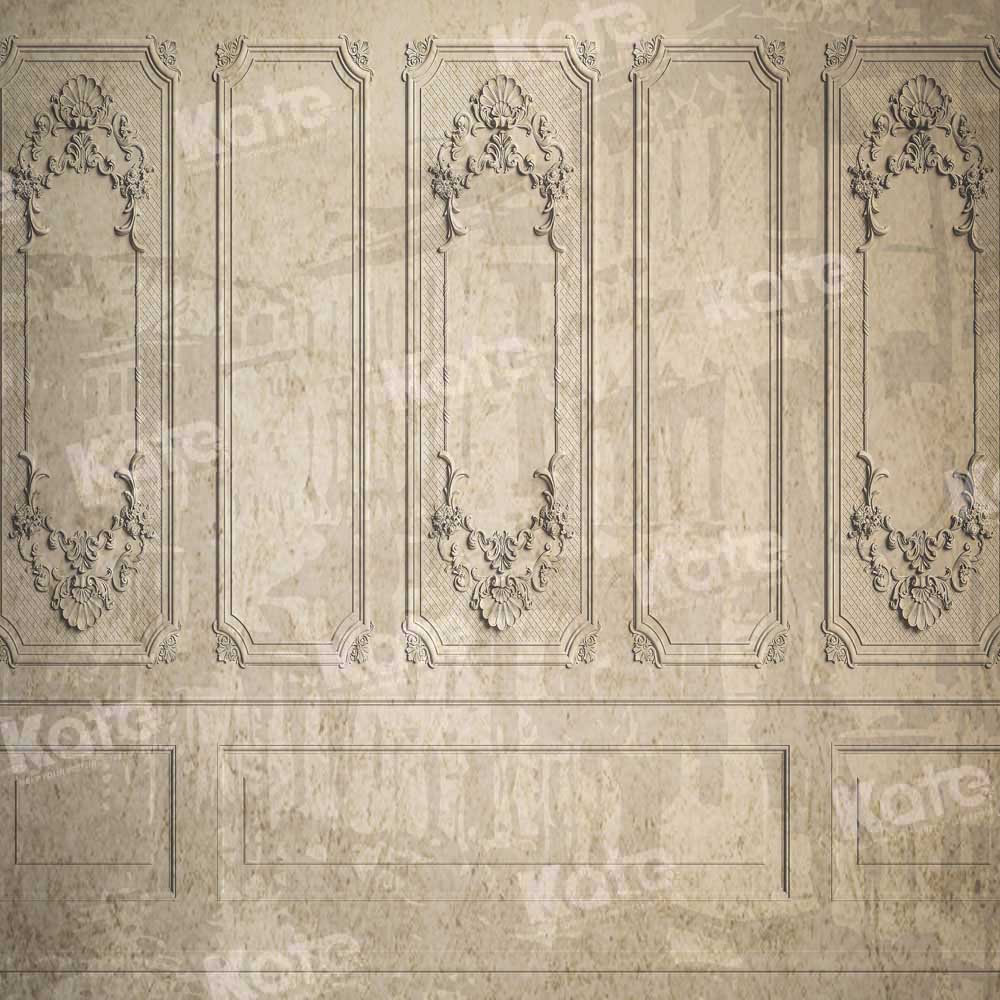 Kate Retro Vintage Wall Beige Backdrop Designed by Chain Photography -UK