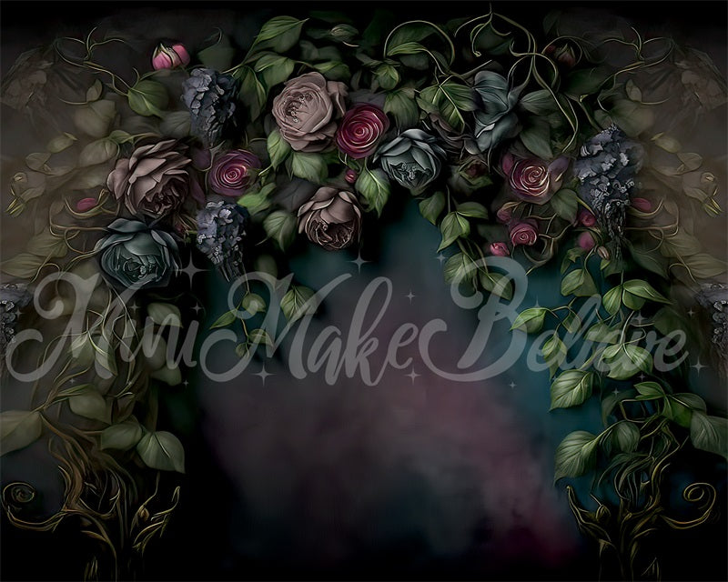 Kate Gothic Ivy Fine Art Floral Backdrop Designed by Mini MakeBelieve