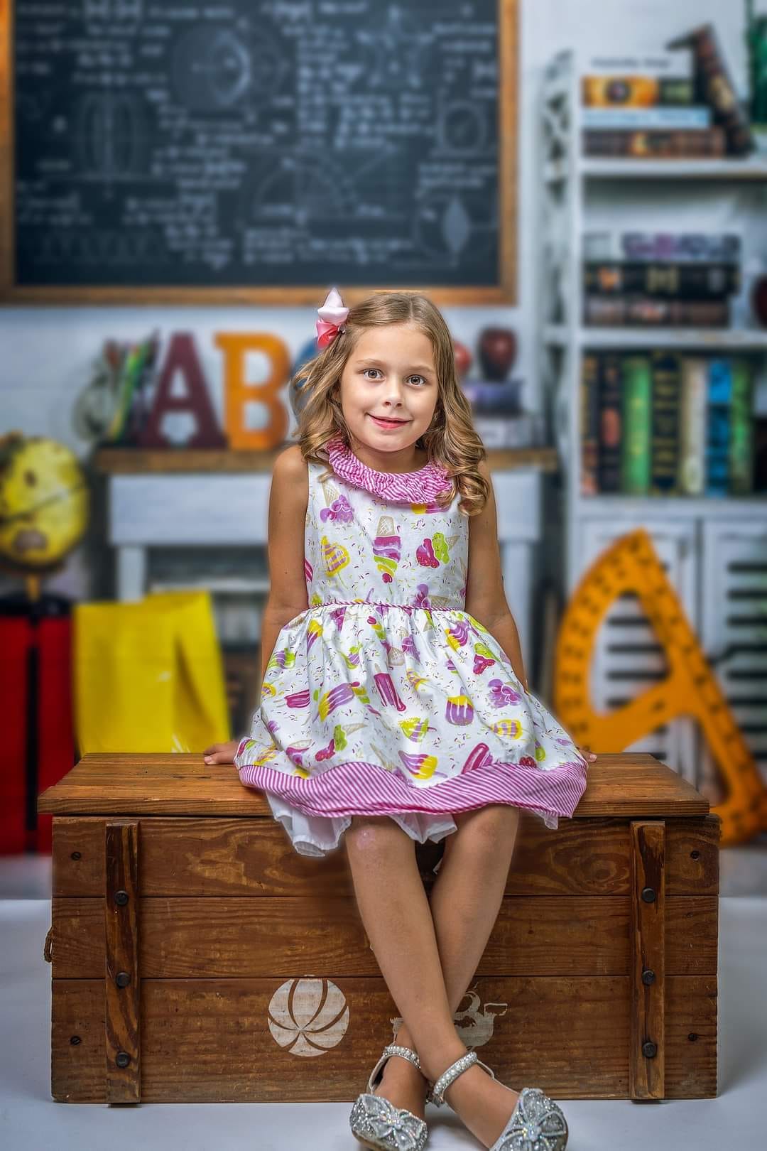 Kate Fresh Back to School White Board Backdrop for Photography