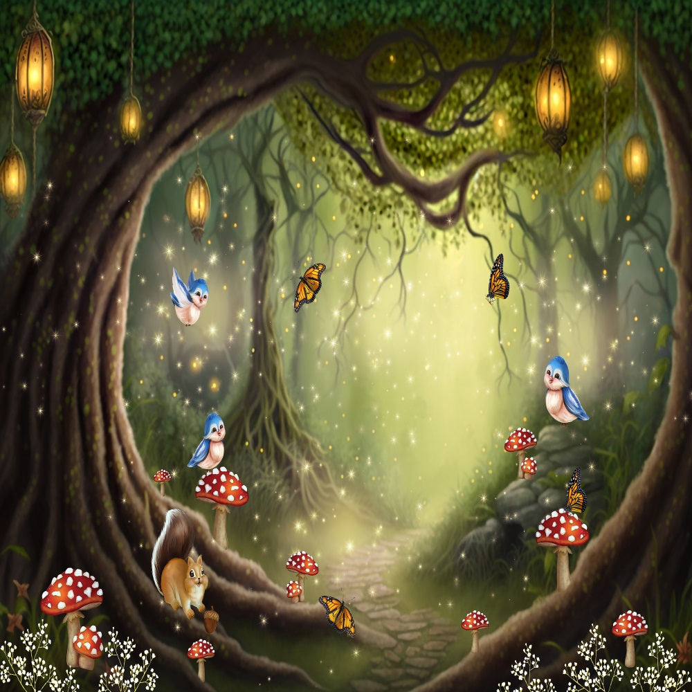 Kate Forest Fairytale with Creatures Backdrop Designed by Ashley Paul