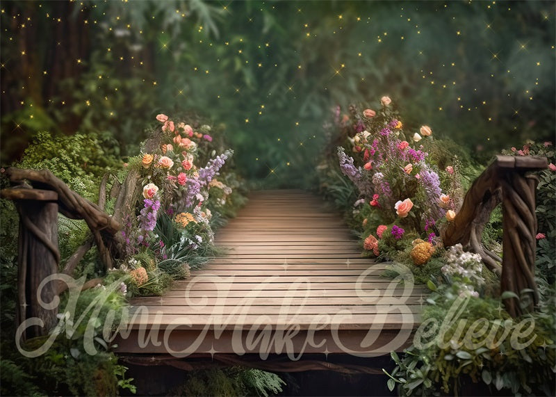 Kate Spring Fairy Bridge Painterly Backdrop Designed by Mini MakeBelieve