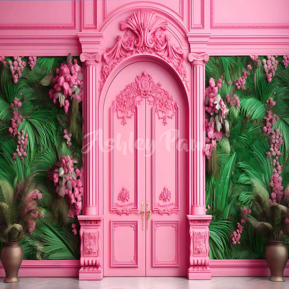 Kate Doll House Pink Wall Backdrop Designed by Ashley Paul