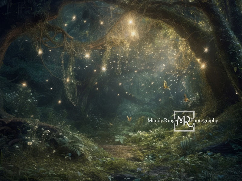 Kate Fairy Forest Night Backdrop Designed by Mandy Ringe Photography