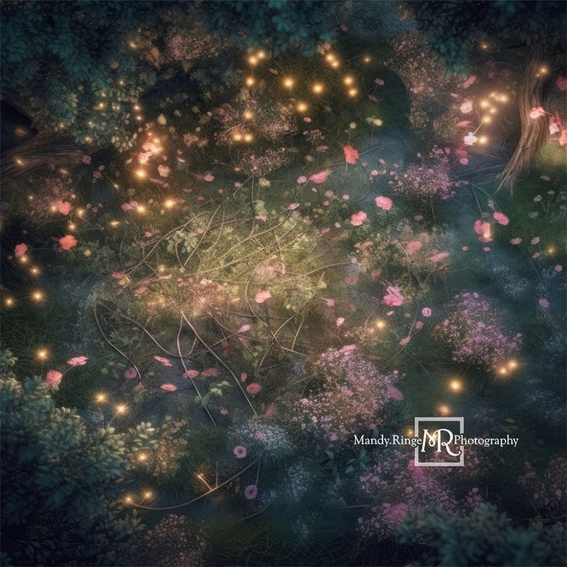 Kate Enchanted Spring Fairy Forest Floor Backdrop Designed by Mandy Ringe Photography