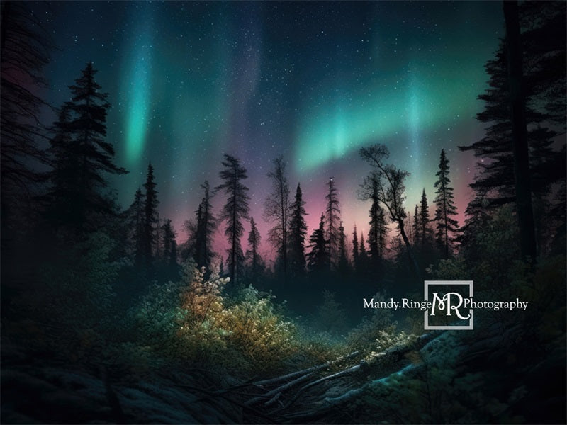 Kate Forest Colorful Northern Lights Backdrop Designed by Mandy Ringe Photography -UK