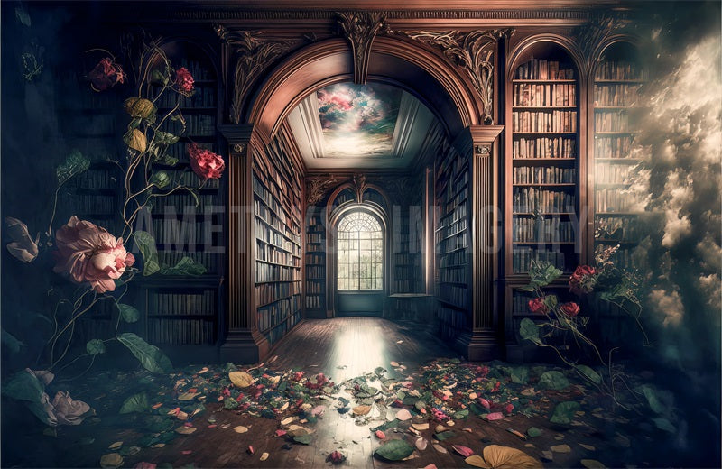 Kate Library Dreams Vintage Backdrop Designed by Angela Marie Photography -UK