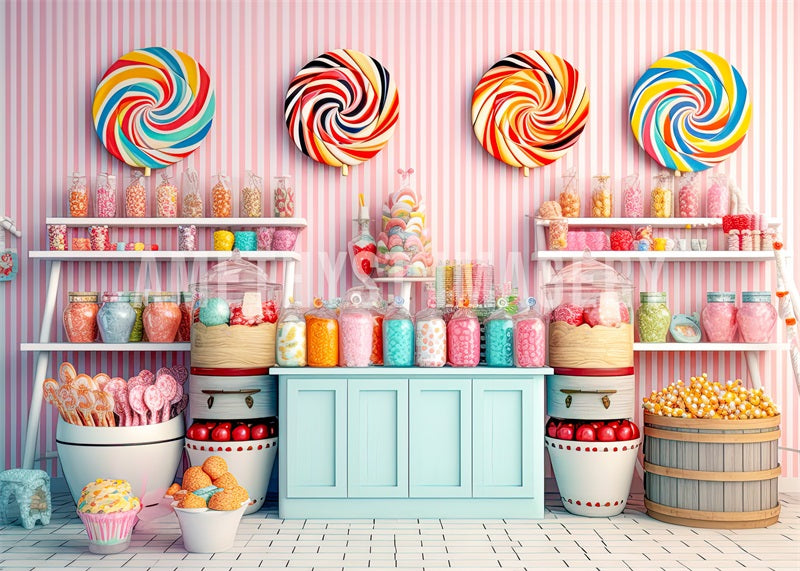 Kate Children Sweet Candy Backdrop Designed by Angela Marie Photography
