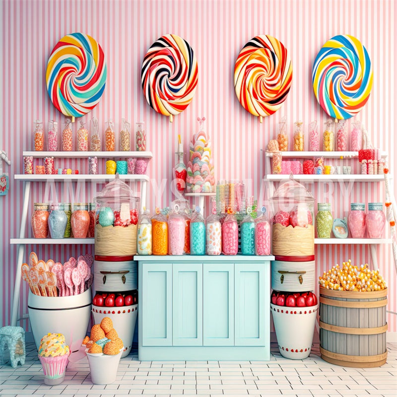 Kate Children Sweet Candy Backdrop Designed by Angela Marie Photography