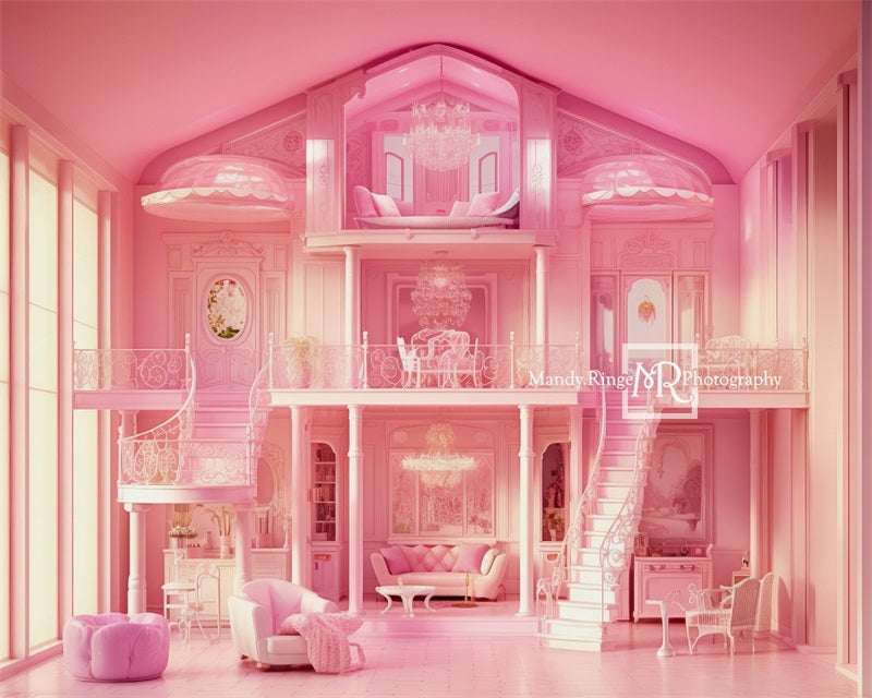 Kate Pink Fantasy Doll Mansion Backdrop Designed by Mandy Ringe Photography
