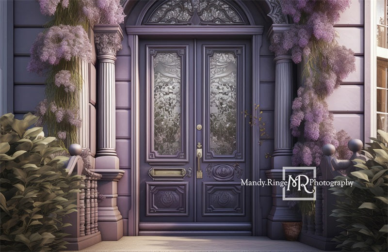 Kate Purple Victorian Door Wisteria Backdrop Designed by Mandy Ringe Photography