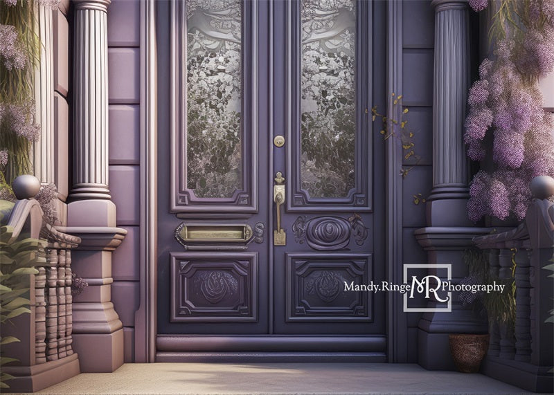 Kate Purple Victorian Door Wisteria Backdrop Designed by Mandy Ringe Photography