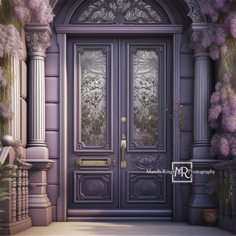 Kate Purple Victorian Door Wisteria Backdrop Designed by Mandy Ringe Photography -UK