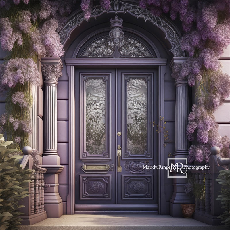 Kate Purple Victorian Door Wisteria Backdrop Designed by Mandy Ringe Photography -UK