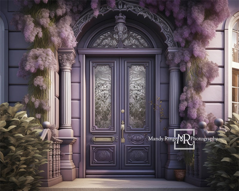 Kate Purple Victorian Door Wisteria Backdrop Designed by Mandy Ringe Photography