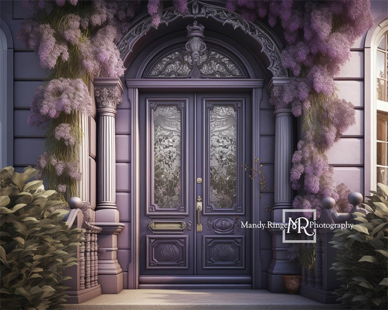 Kate Purple Victorian Door Wisteria Backdrop Designed by Mandy Ringe Photography -UK