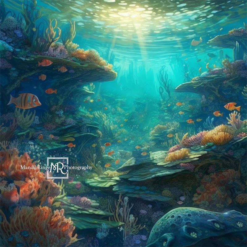 Kate Underwater Ocean Reef Backdrop Designed by Mandy Ringe Photography
