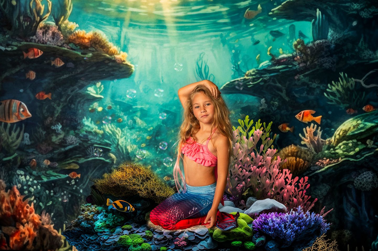 Kate Underwater Ocean Reef Backdrop Designed by Mandy Ringe Photography