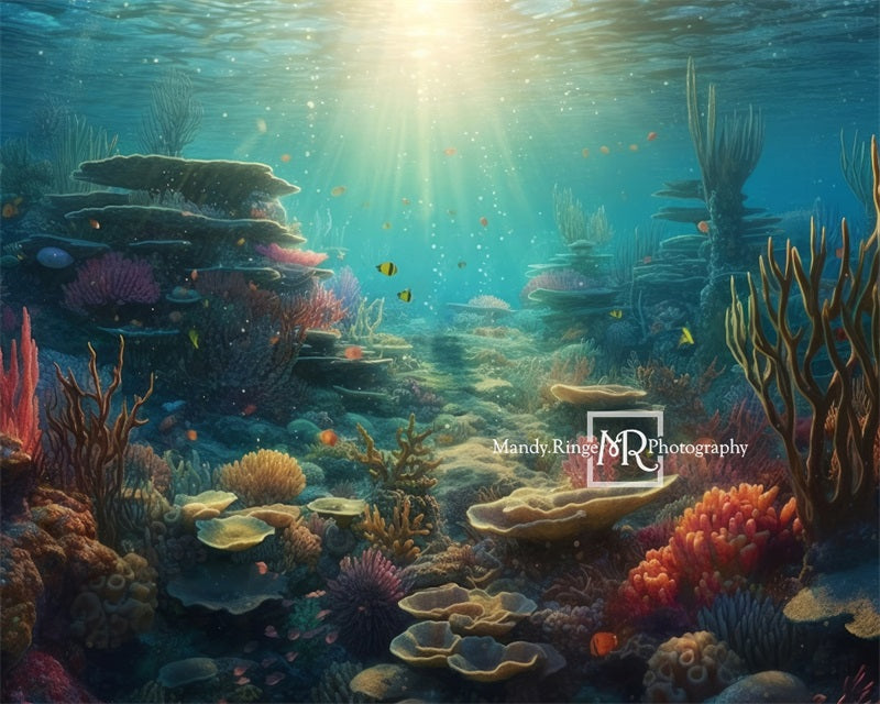 Kate Summer Underwater Ocean Backdrop Designed by Mandy Ringe Photography