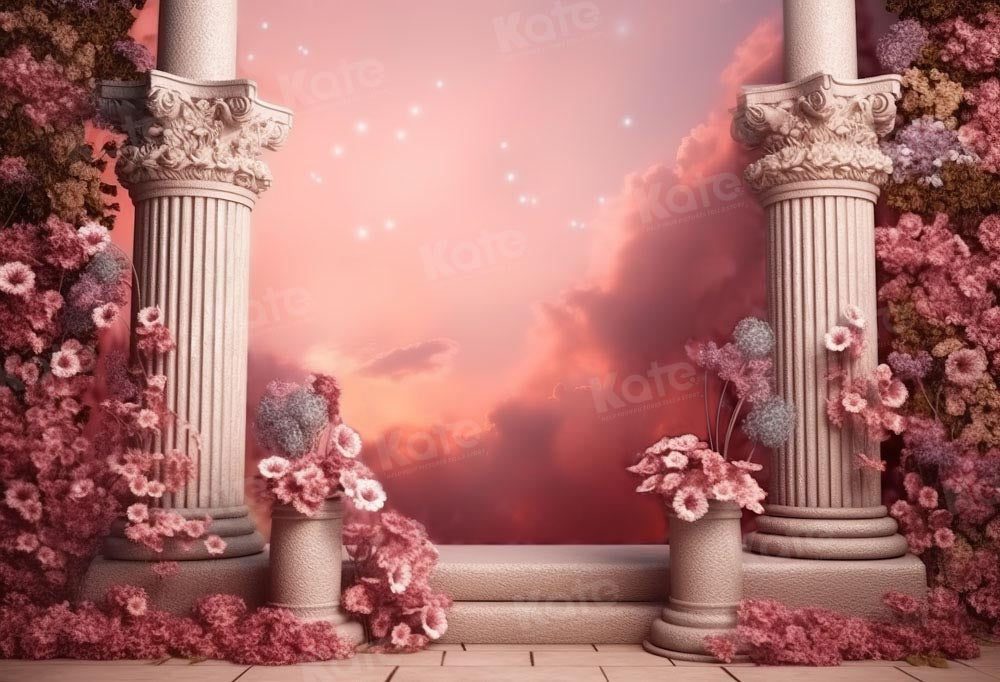 Kate Pink Flower Architecture Wedding Backdrop Designed by Chain Photography -UK