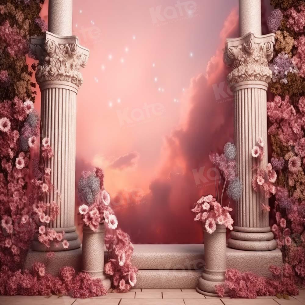 Kate Pink Flower Architecture Wedding Backdrop Designed by Chain Photography -UK