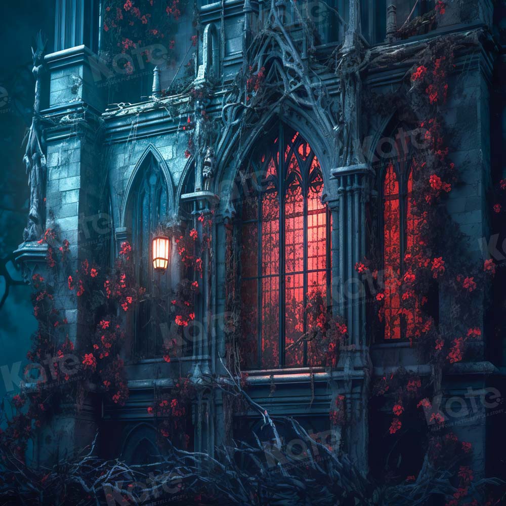 Kate Halloween Night Castle Window Backdrop Designed by Chain Photography -UK