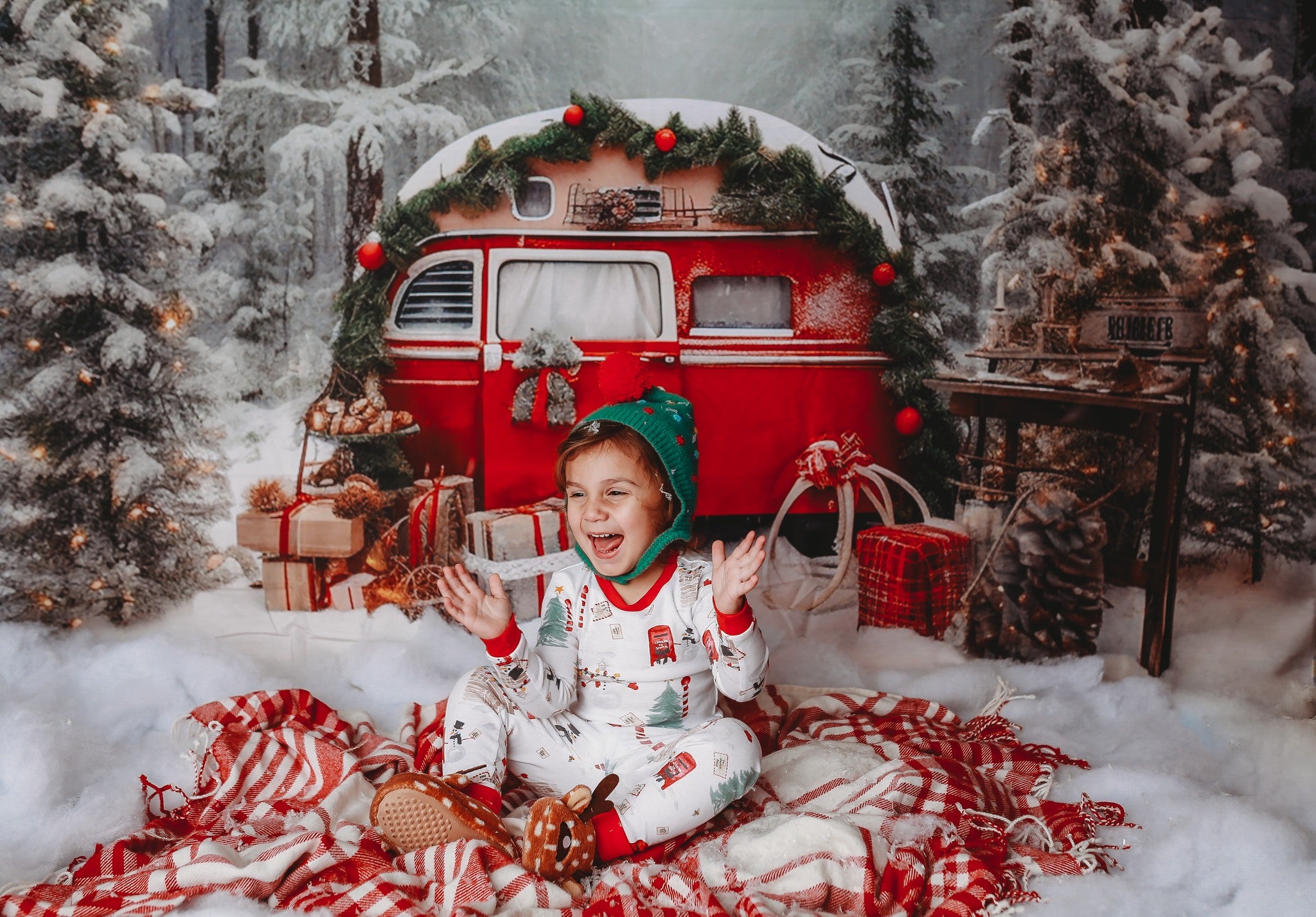 Kate Christmas Snow Forest Backdrop for Photography
