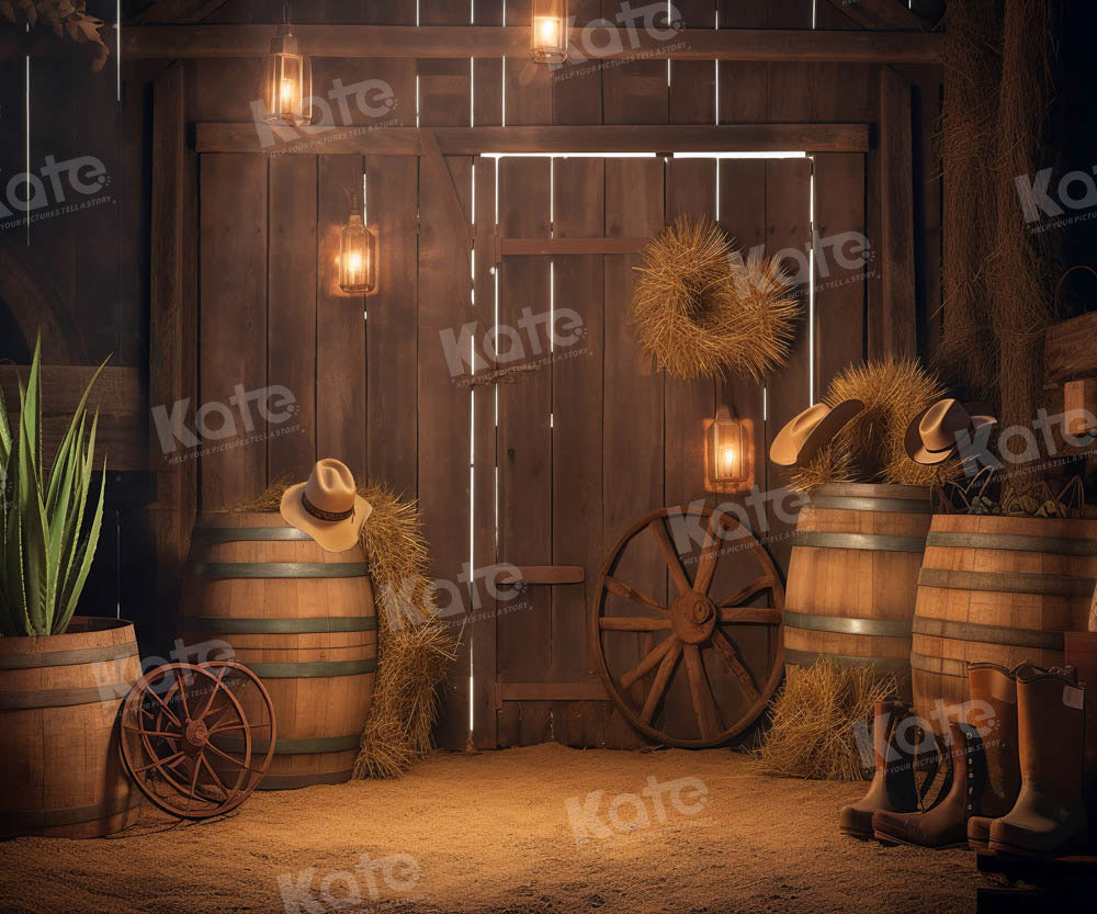 Kate Autumn Barn Door with Boots Boy Backdrop Designed by Chain Photography -UK