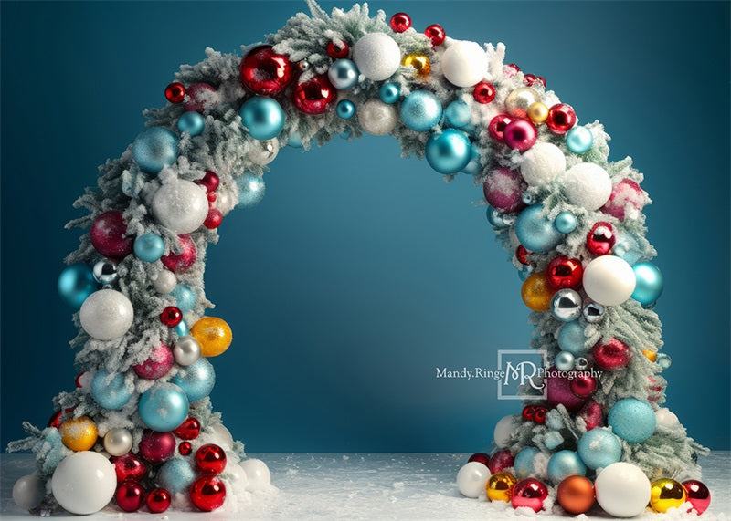 Kate Christmas Ornament Arch Backdrop Designed by Mandy Ringe Photography