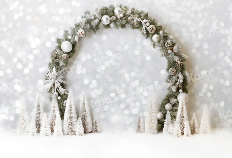 Kate White Christmas Arch Bokeh Neon Backdrop for Photography