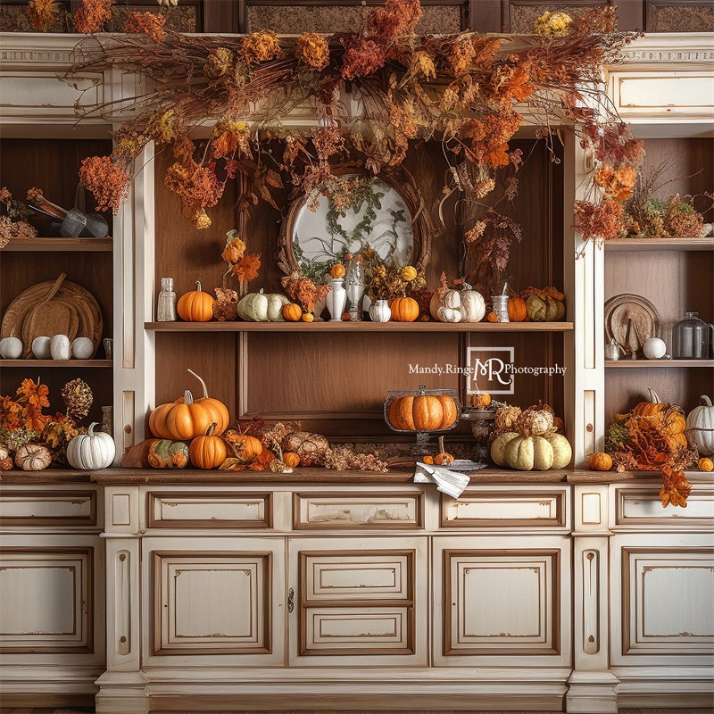 Kate Cozy Autumn Kitchen Hutch Backdrop Designed by Mandy Ringe Photography -UK