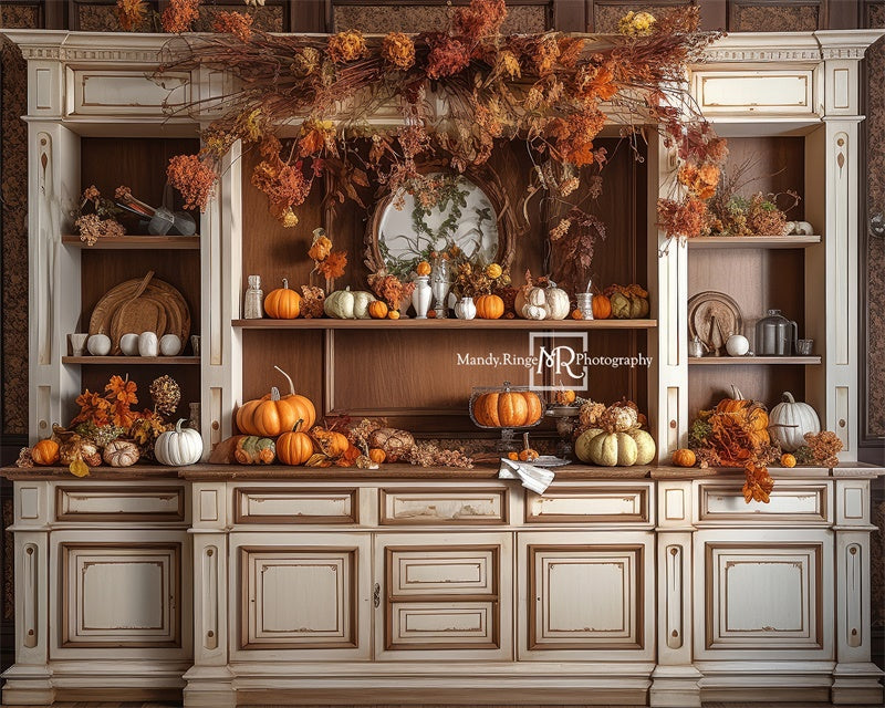 Kate Cozy Autumn Kitchen Hutch Backdrop Designed by Mandy Ringe Photography -UK