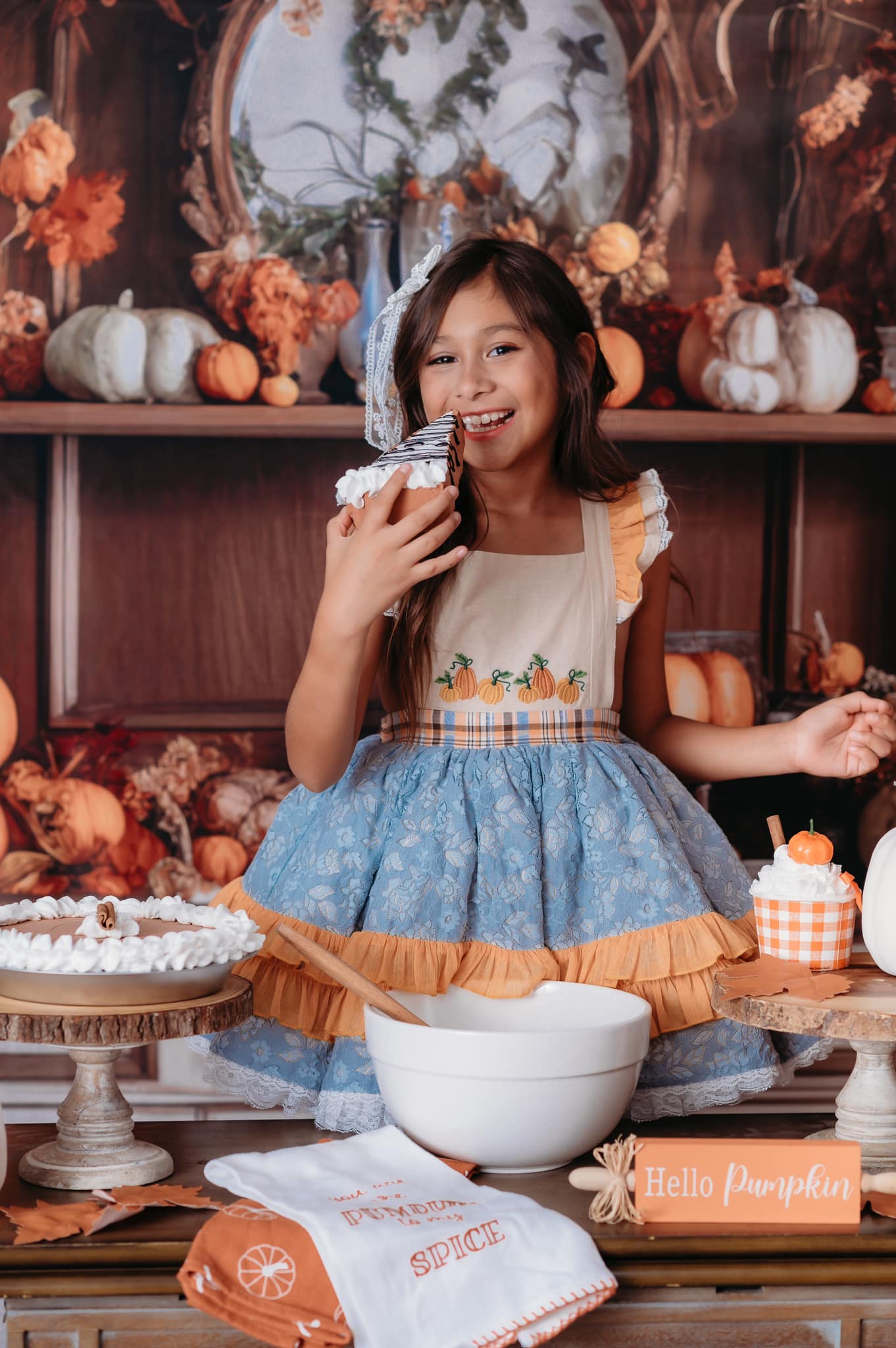 Kate Cozy Autumn Kitchen Hutch Backdrop Designed by Mandy Ringe Photography -UK
