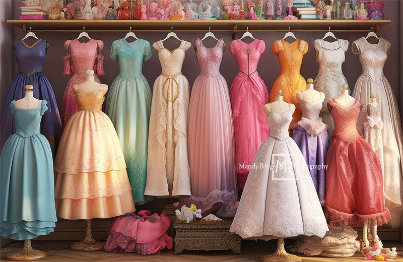 Kate Fairytale Princess Dress Up Closet Backdrop Designed by Mandy Ringe Photography -UK