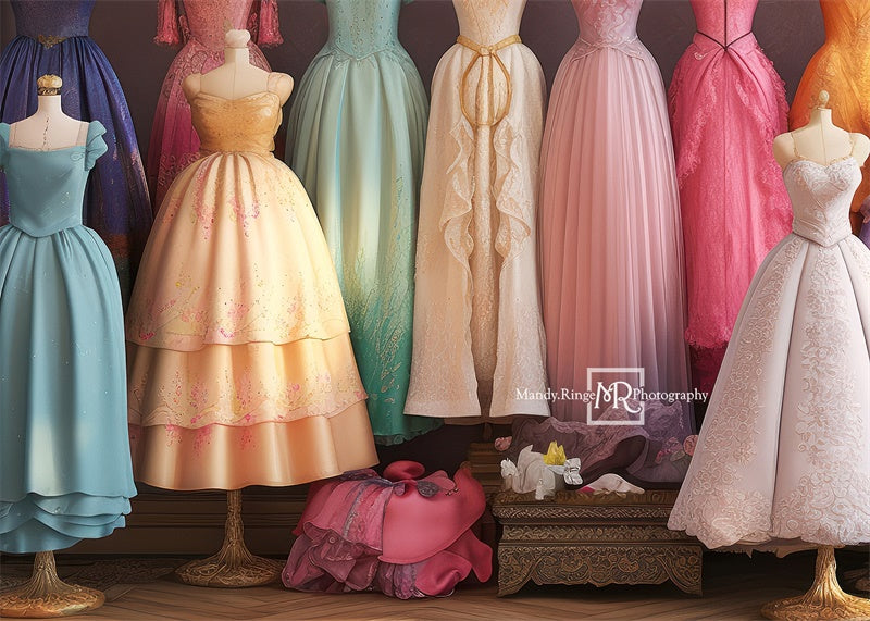 Kate Fairytale Princess Dress Up Closet Backdrop Designed by Mandy Ringe Photography -UK
