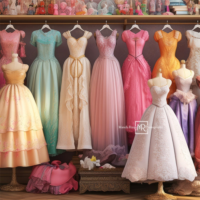 Kate Fairytale Princess Dress Up Closet Backdrop Designed by Mandy Ringe Photography -UK