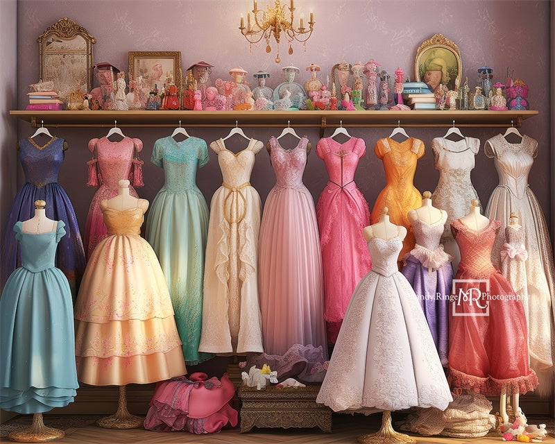 Kate Fairytale Princess Dress Up Closet Backdrop Designed by Mandy Ringe Photography -UK