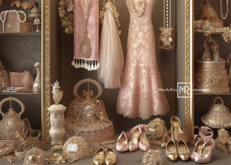 Kate Fancy Princess Dress Up Closet Backdrop Designed by Mandy Ringe Photography