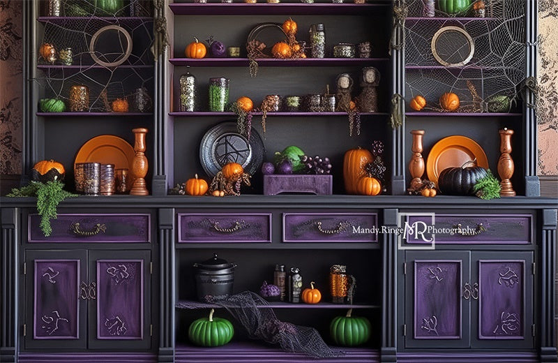 Kate Halloween Kitchen Backdrop Designed by Mandy Ringe Photography