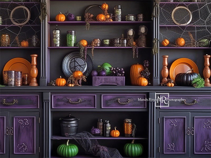 Kate Halloween Kitchen Backdrop Designed by Mandy Ringe Photography